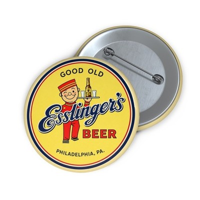 Good Old Esslinger's Beer Philadelphia PA Brewery Retro Breweriana Pin Button
