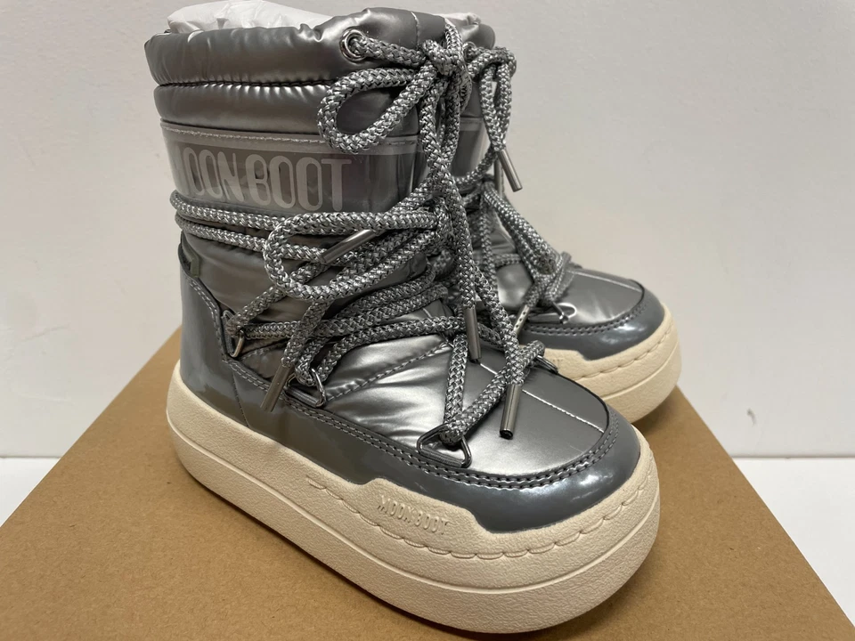 Moon Boot Jr Park Stivali Argento Eu 28 – Stivali Doposci Bambino Unisex - Immagine 2 di 4