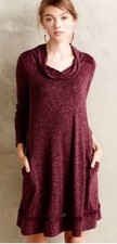 Anthropologie Saturday Sunday Purple Cowl Neck Swing Dress Size S