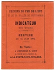 INDICATOR Eastern and Petit Morin Valley Railways. 1894.