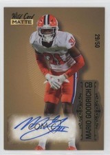 2022 Wild Card MATTE Auto Gold - Green Foil /50 Mario Goodrich Rookie Auto RC. rookie card picture