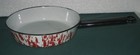 RED WHITE SPLATTER GRANITE WARE SKILLET  8" VINTAGE FARMHOUSE KITCHEN DECOR — photo 5