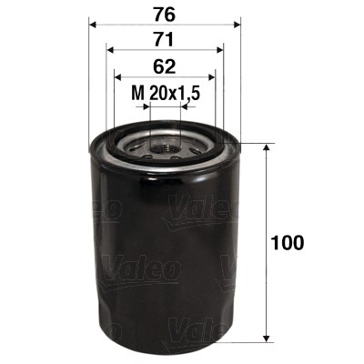 Valeo 586012 ÖLfilter For Alfa Romeo Autobianchi CitroËN Fiat Innocenti Lancia P-image