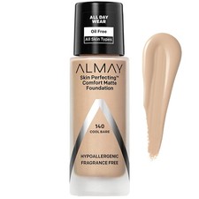 2X Almay Skin Perfecting Comfort Matte Foundation #140 Cool Bare SEALED