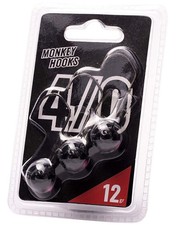 Hook 3 Jig Heads, Size/Weight/Color Size 4/0 / 12g / Black