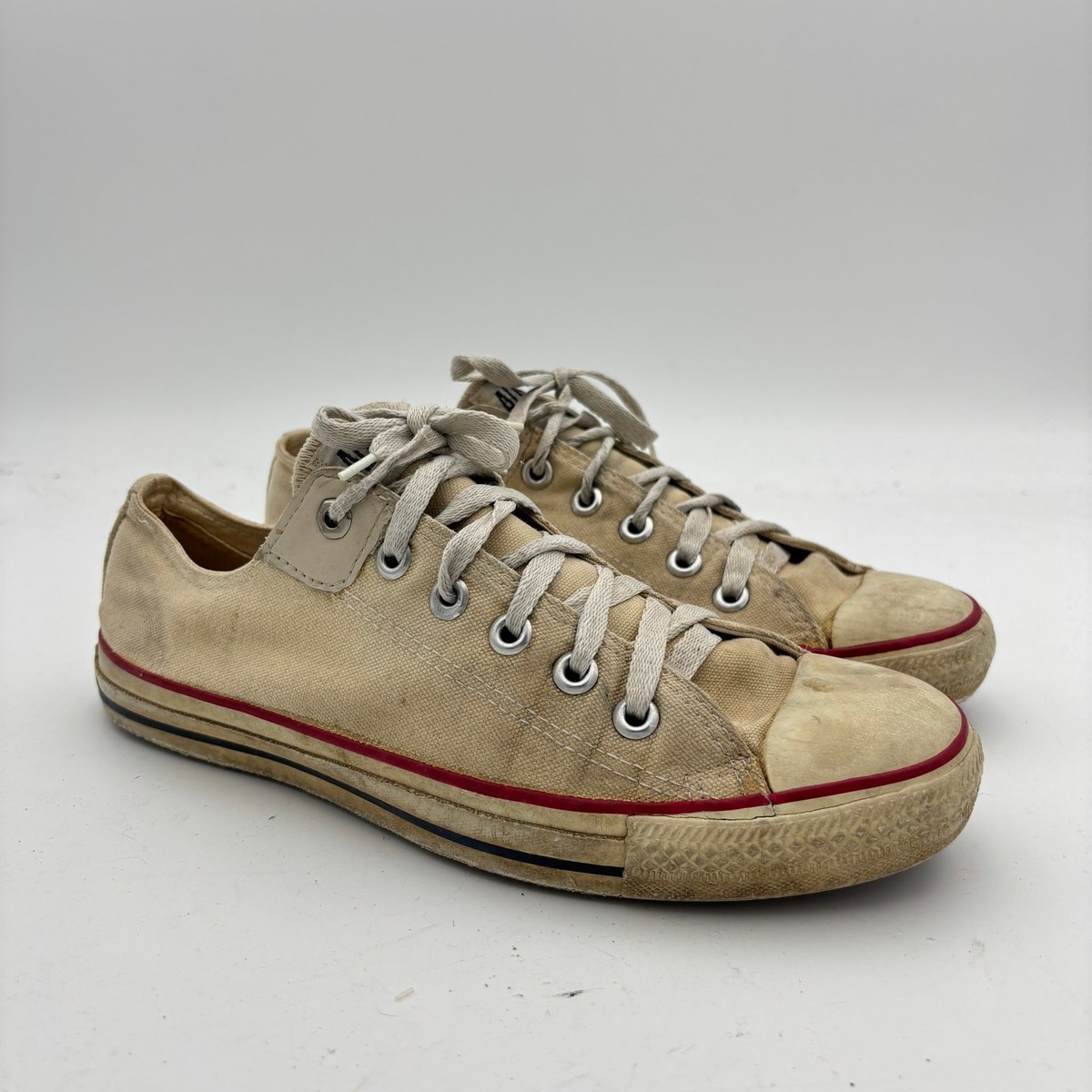 Vintage 90s Converse Chuck Taylor Low Sneakers Shoes Men's 8 White