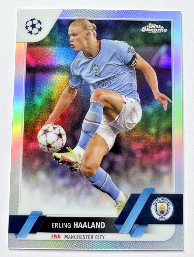 Erling Haaland 2022-23 Topps Chrome UEFA Club Competitions REFRACTOR #99