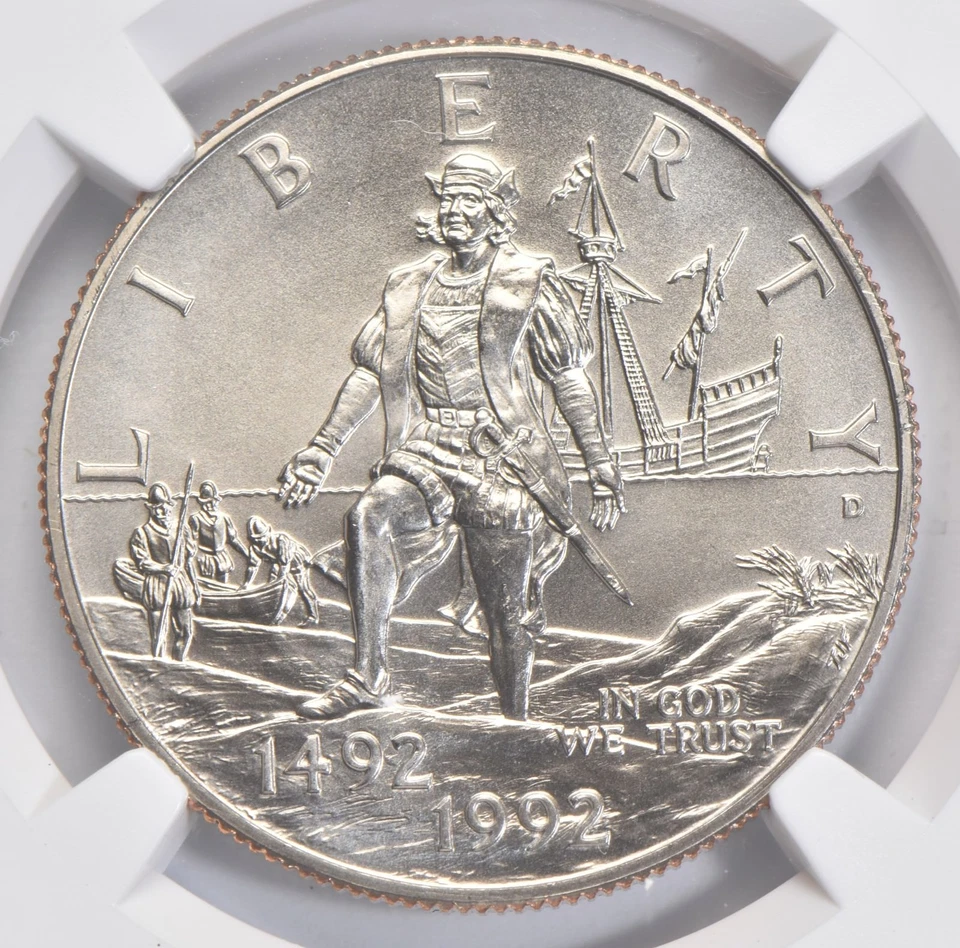 MS70 1992 D Christopher Columbus Commemorative Half Dollar NGC *5315 - Image 3 of 4