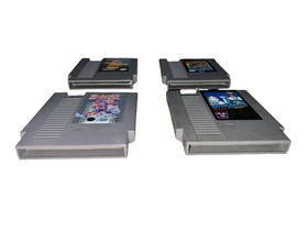 NES Game Lot of 4 AS IS UNTESTED Wrestlemania Hydlide Gyromite Blades Of Steel