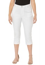 Catherines Women's Plus Size Sateen Stretch Capri