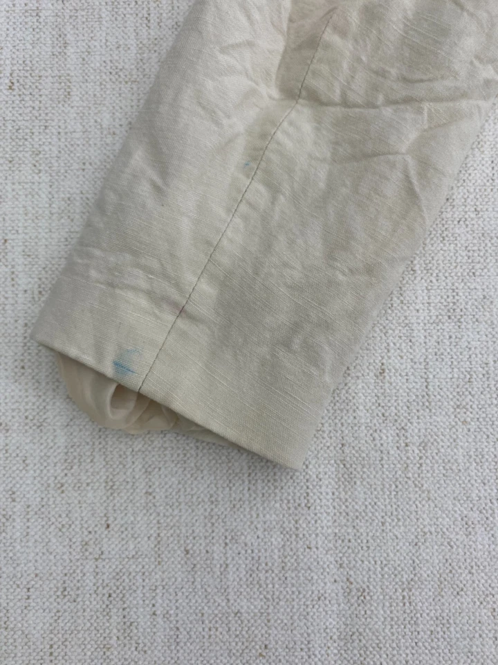 Calvin Klein Career Blazer Womens 32 Beige Single Button Notch Long Sleeve - Image 3 of 4