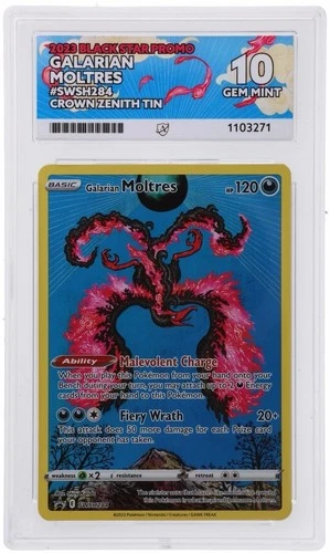 ACE 10 Galarian Moltres SWSH284 Black Star Promo Crown Zenith Shinji Kanda
