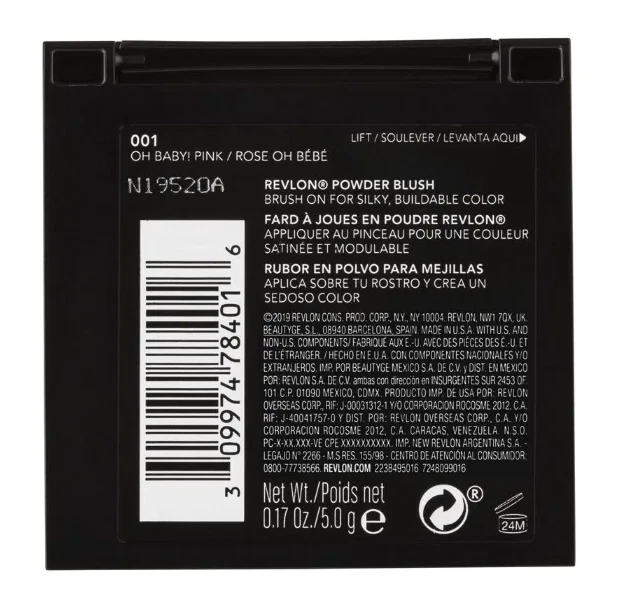 Revlon Powder Blush 5g 001 BABY PINK - Image 2 of 2