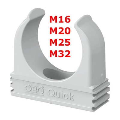 OBO Quick Schellen M16 M20 M25 M32 grau Rohrschellen Klemmschellen 25x 50x 100x