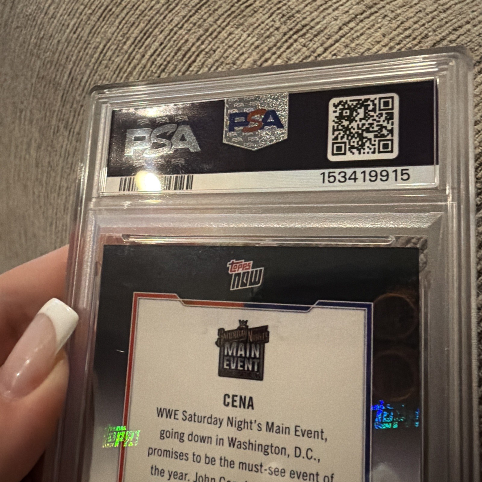 2025 TOPPS NOW WWE #CENA JOHN CENA PSA 10 GEM MT  view 3