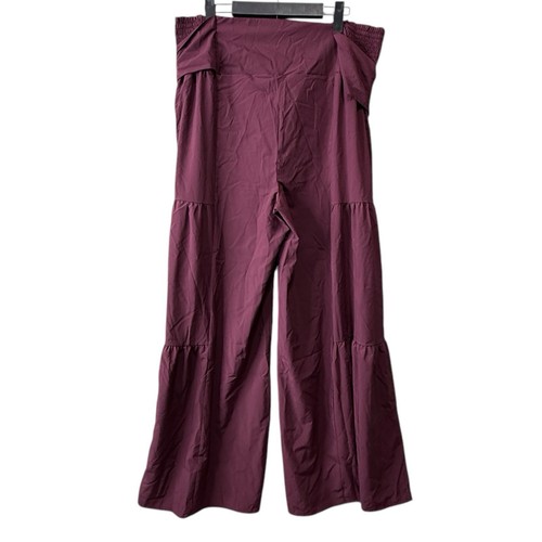 Halara Pants Women’s XL Wide Leg High Waist Breezeful Shirred Tie Waist Breezy - Picture 3 of 14