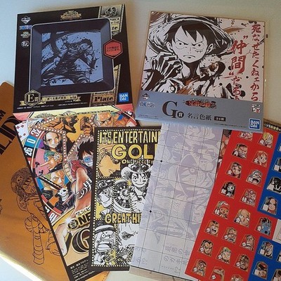 One Piece Merch Bundle Lot Luffy Figures Posters Film Gold Flyers Promo