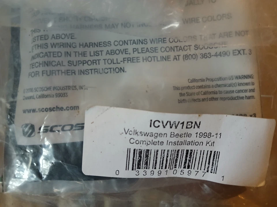 Scosche Install Centric Volkswagen Beetle 1998-2011 Complete Installation Kit - Image 3 of 4