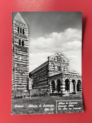 SASSARI ABBEY OF SACCARGIA - OLD BLACK AND WHITE POSTCARD - ANSICHTSKARTE
