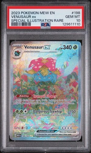2023 POKEMON MEW EN-151 SPECIAL ILLUSTRATION RARE #198 VENUSAUR EX PSA 10