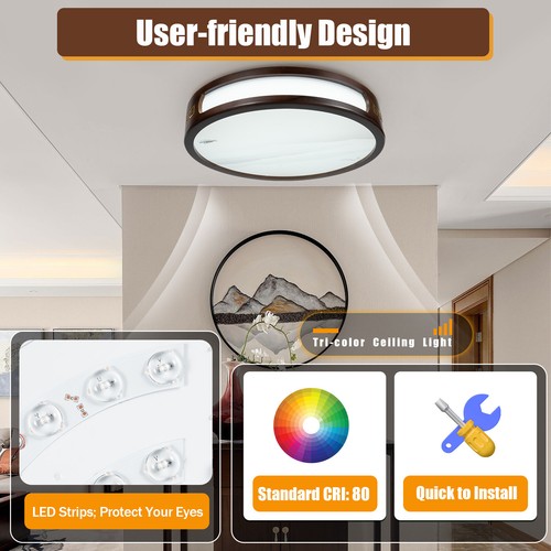 20.47" LED Deckenleuchte Wohnzimmer Flur Küchen Eingang Deckenleuchte Lampe DHL - Bild 10 von 24