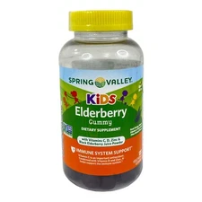 Spring Valley Kid's Elderberry Gummy Dietary Supplement 120 Gummies  H1