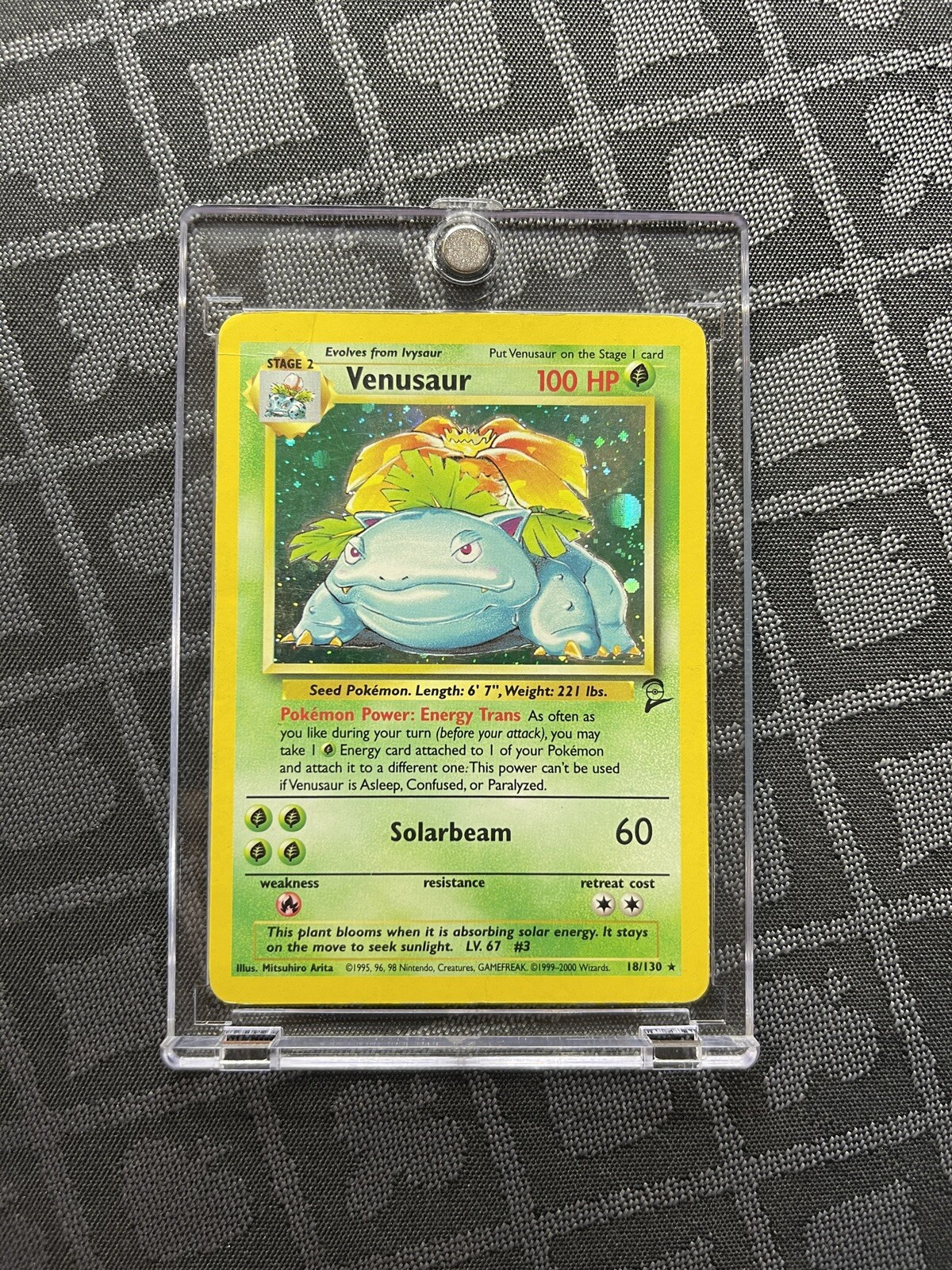 1999 POKEMON VENUSAUR 18/130 BASE SET 2 HOLO RARE VINTAGE CARD *READ