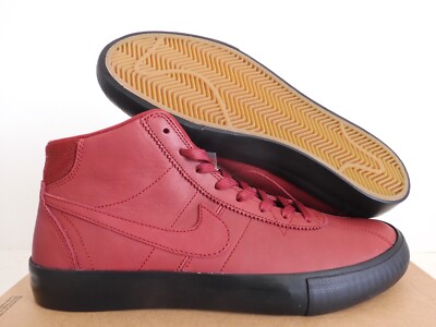 NIKE SB BRUIN HI ISO LEO BAKER TEAM RED-NIGHT MAROON-BLACK SZ 7 [CT8588-600]
