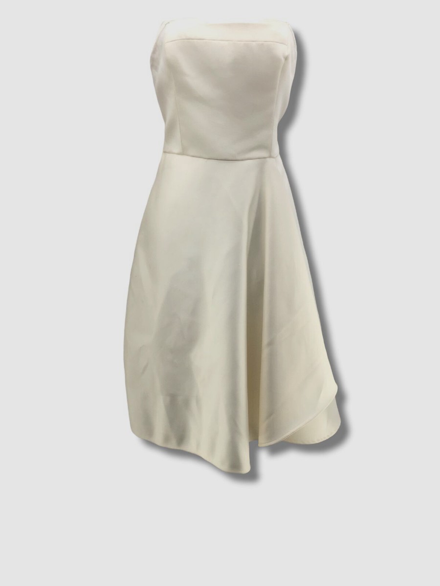 $395 Neiman Marcus Women's Ivory Strapless Mini Dress Size 6 | eBay