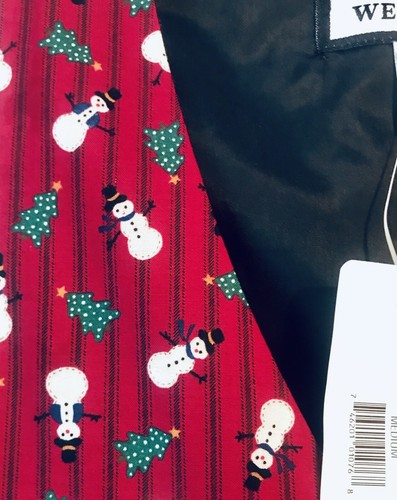 Christmas Holiday Button Up Vest Snowmen & Trees Women's Medium Westbury - NWT - Picture 5 of 9