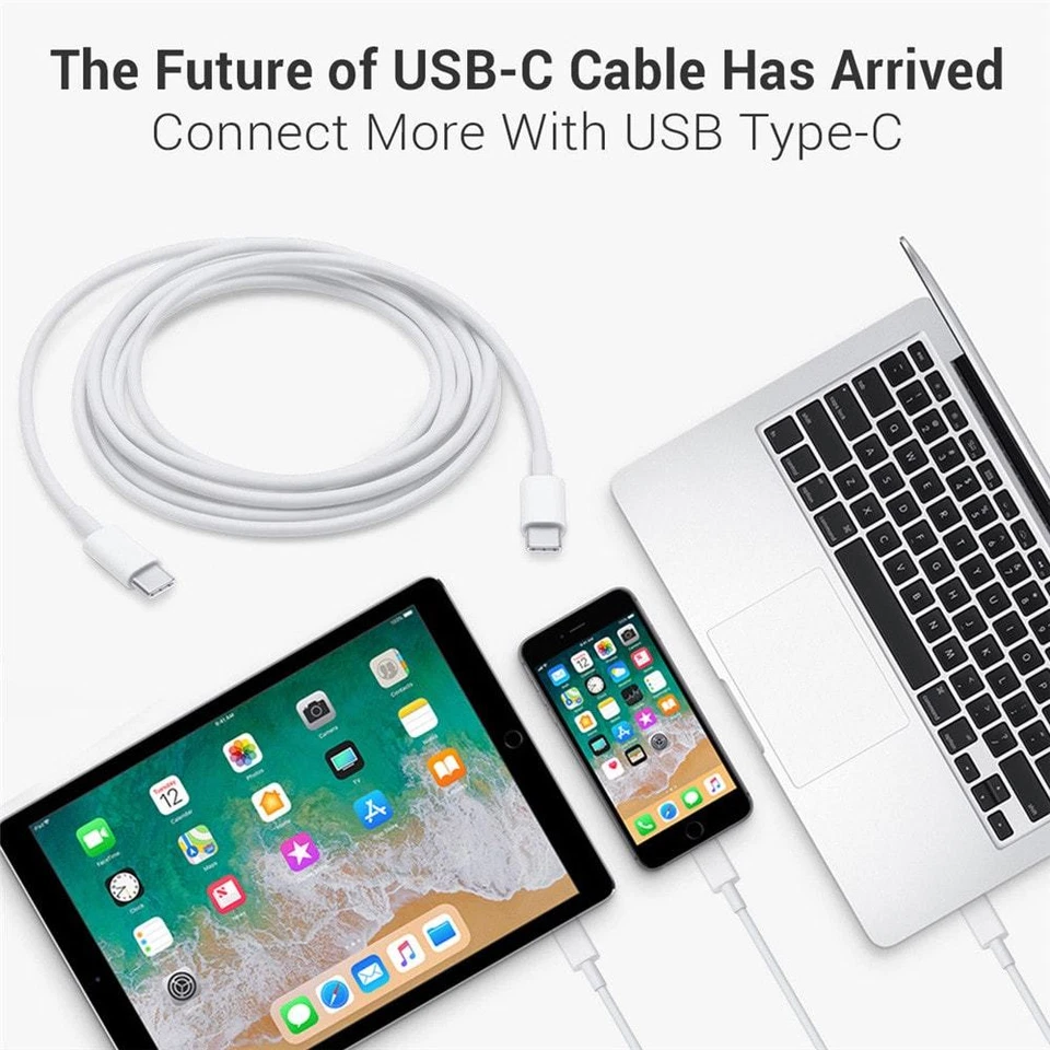 2M USB-C USB 3.1 Type-C M/M Charging Cable Data Cord For Pixel 3a XL 3 2 XL AU - Image 3 of 3