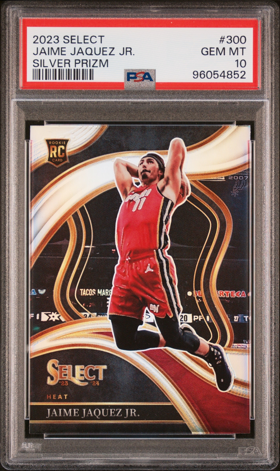2023 Panini Select #300 Jaime Jaquez Jr. Courtside Silver Prizm Rookie RC PSA 10