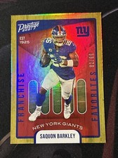 Saquon Barkley 2021 Prestige Football FRANCHISE FAVORITES GOLD  /99 #FF-1 Giants