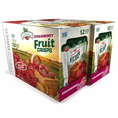 Brothers-ALL-Natural Fruit Crisps, Strawberry 24 Packs [2 boxes of Twelve]