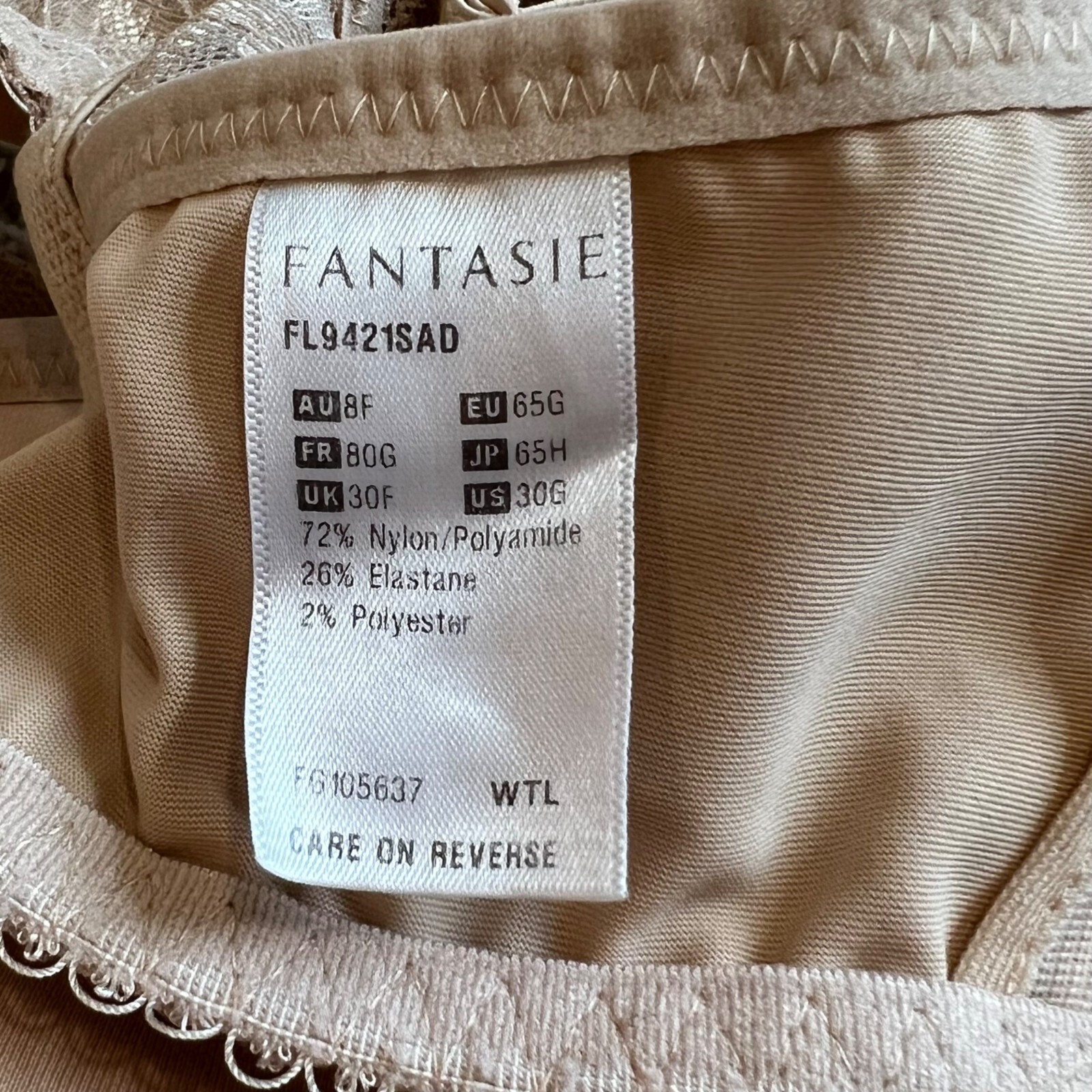 Fantasie Rebecca #9421 Size 30G T-Shirt Bra | eBay