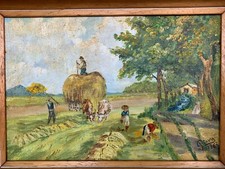 ANTICO  DIPINTO OLIO SU TELA CM 45X35 CON CORNICE