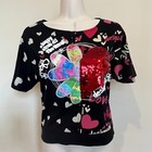 NWT Desigual Girls Reversible Sequins Top, 100% Cotton, sz 9-10 — photo 1