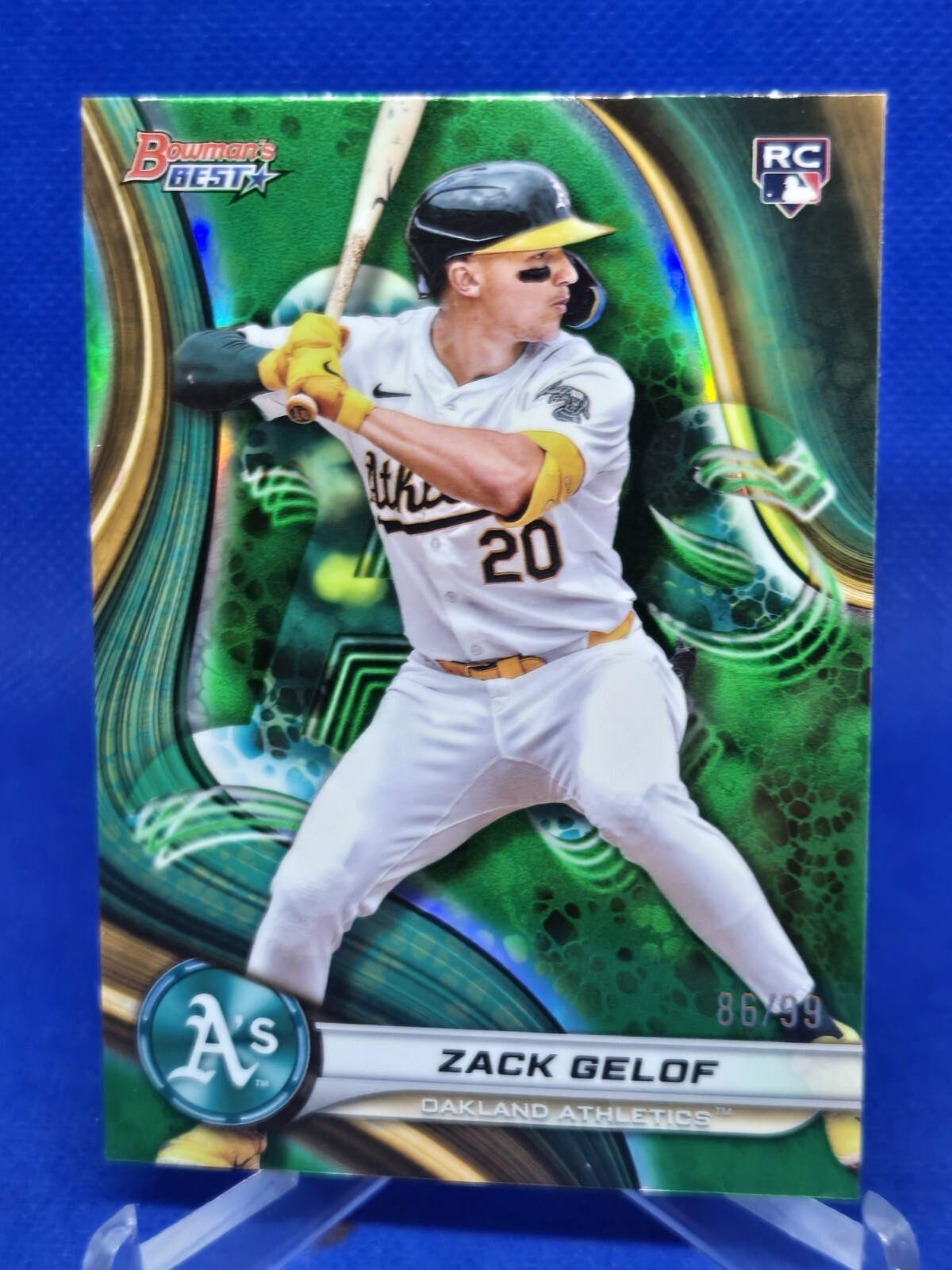 2024 Bowman's Best Zack Gelof Green Refractor 86/99 RC Athletics