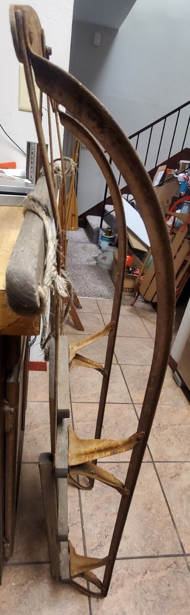 Vintage Yankee Clipper Flexible Flyer Model No 12 Wooden Sled Rare