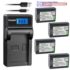Kastar Battery LCD Charger for Sony NP-FV50  Sony DCR-SX53 DCR-SX63 DCR-SX65