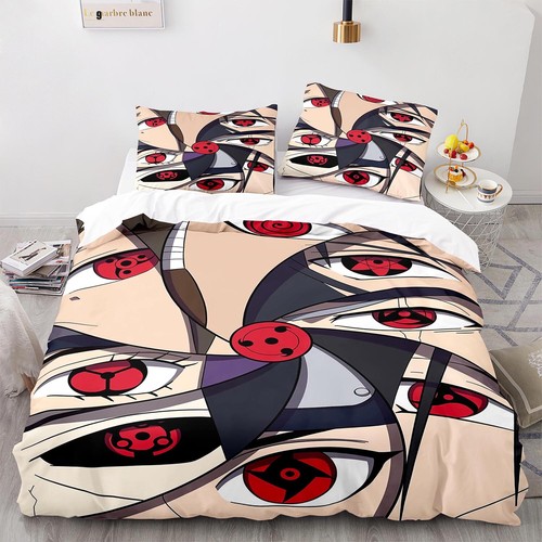 Naruto Anime Linen Double/Queen/Single/King Size Bed Quilt/Duvet/Doona Cover Set - Bild 18 von 28