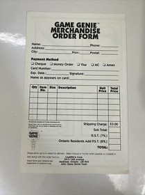 Nintendo Game Genie Video Game Enhancer NES With Manuals & Inserts