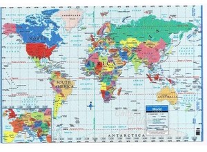 World Map Poster Size Wall Decoration Map World