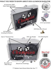 Rn Champion 2 Row Radiator12 Fans For 1961-1964 Ford F-series 6 Cylinder Eng