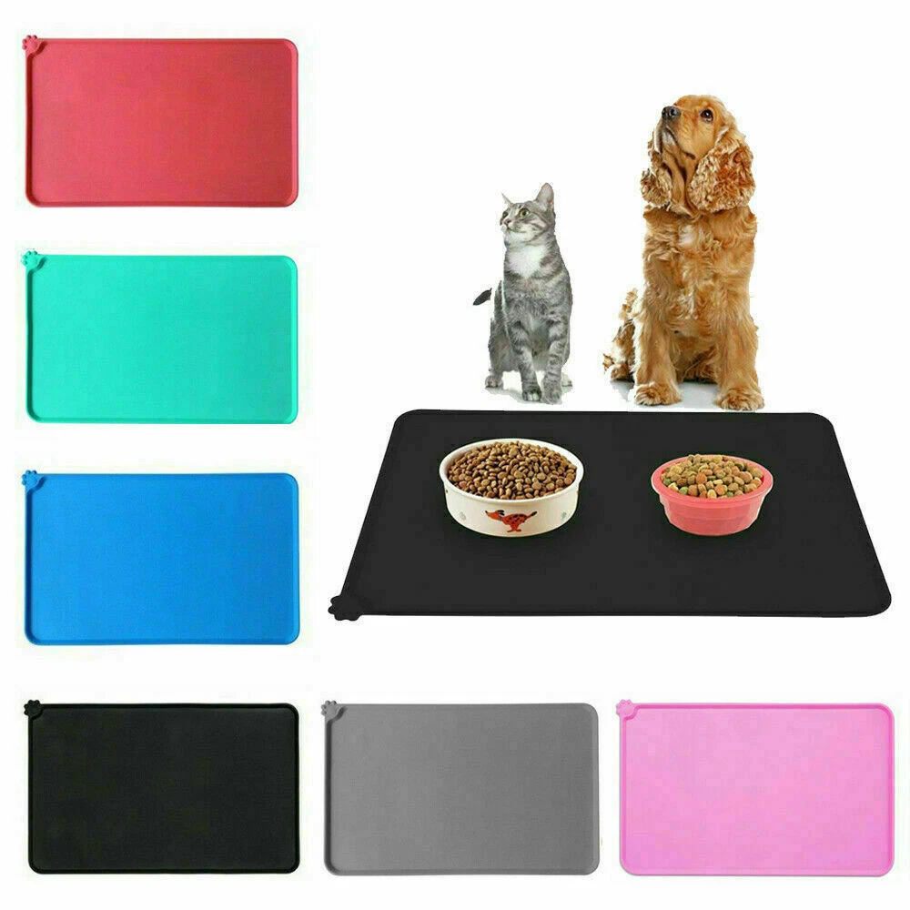 Non slip top pet food mat