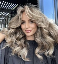 Balayage Ash Brown Blonde Highlight 100 Human Hair Lace Front Wigs 250 Density