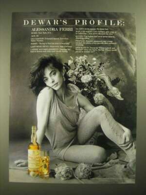 1987 Dewar's White Label Scotch Ad - Alessandra Ferri Dewar's Profile