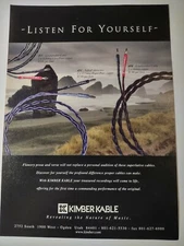 Kimber Kable Listen For Yourself Loudspeaker Cables Vintage Print Ad