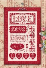 LOTSA LOVE SAMPLER cross stitch pattern CalicoConfectionery Valentine Hearts