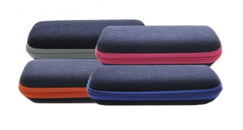 Denim Effect Zip Glasses / Spectacles Case 4 Colours